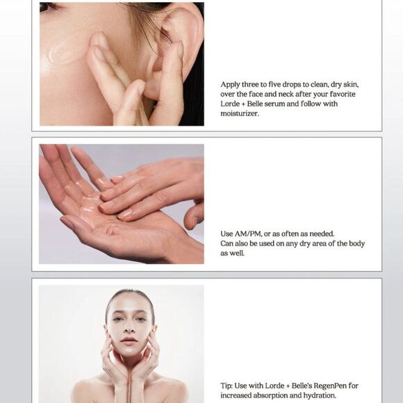 NIB Lorde + Belle RADIANT FACE ELIXER - Light Antioxidant Face Oil - MSRP $69 - Picture 3 of 11